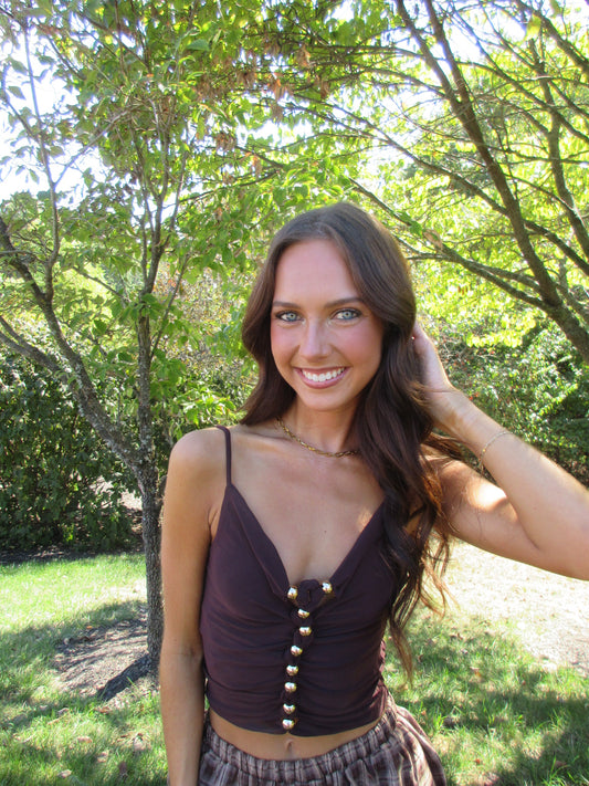 Brown Bead Top
