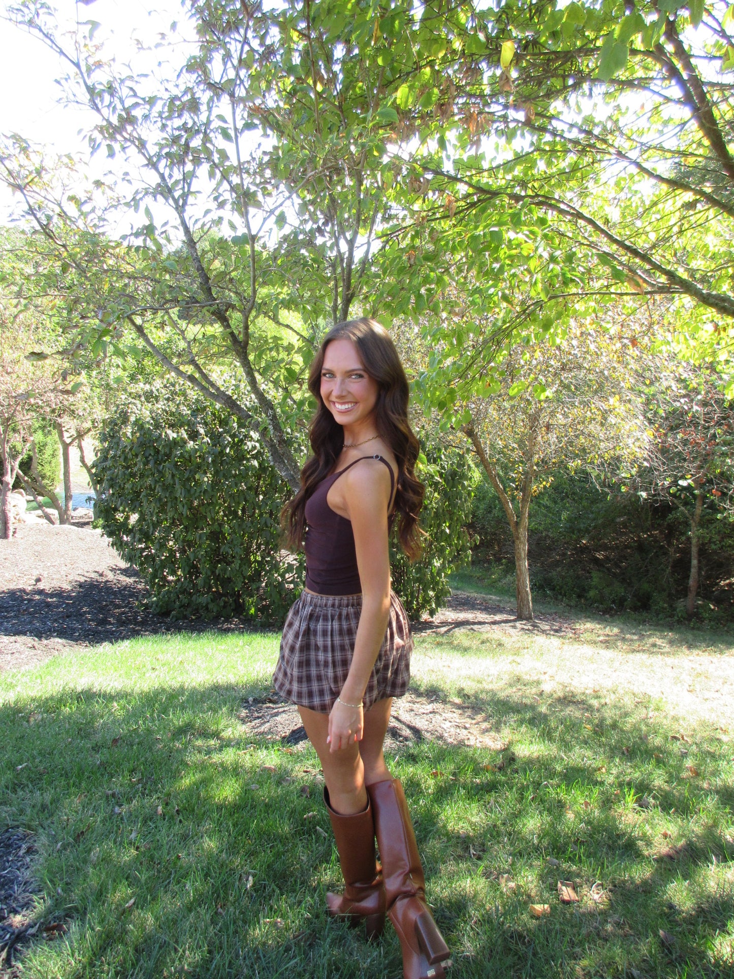 Plaid Bubble Shorts