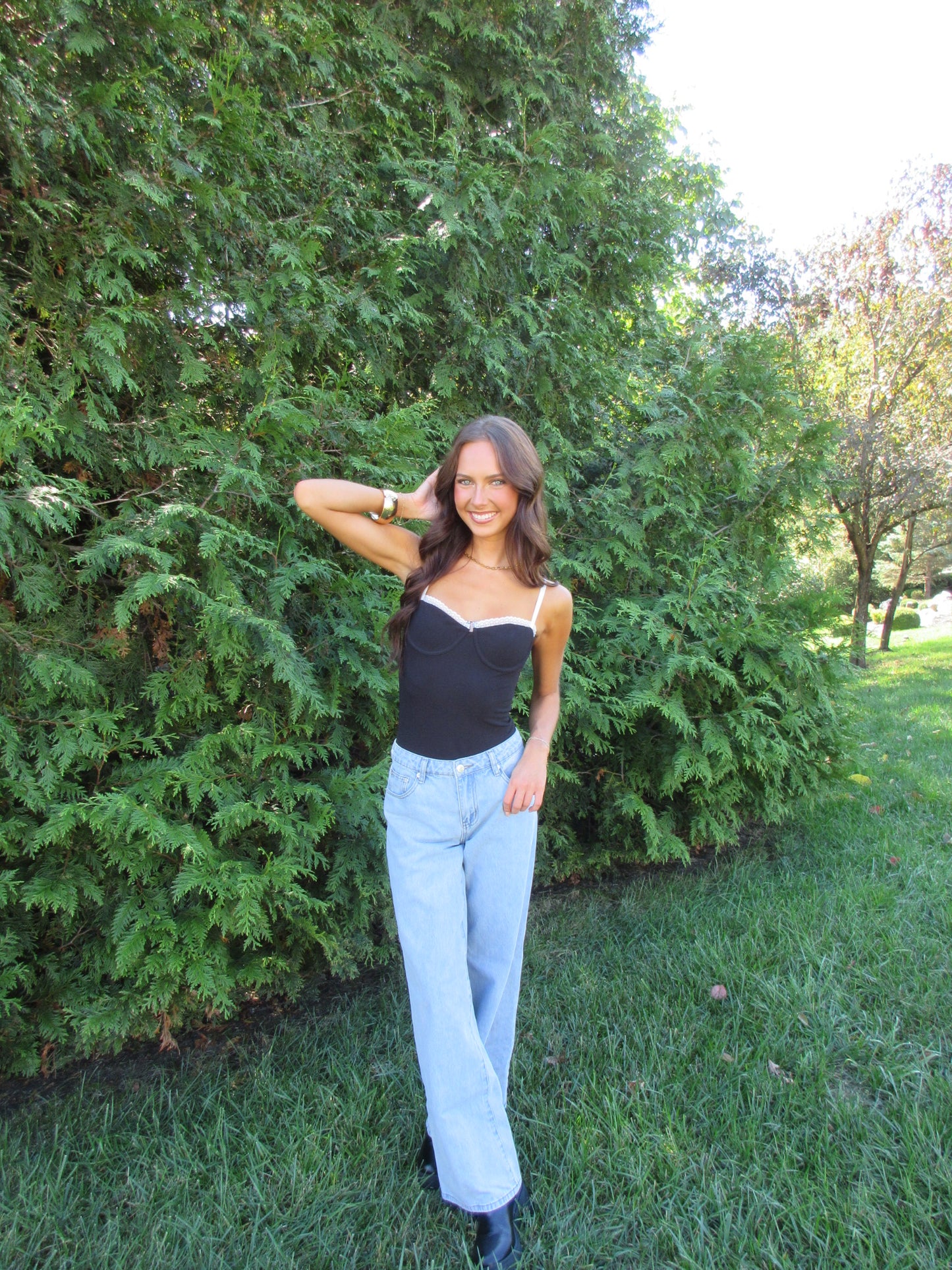 Lace Trim Bodysuit