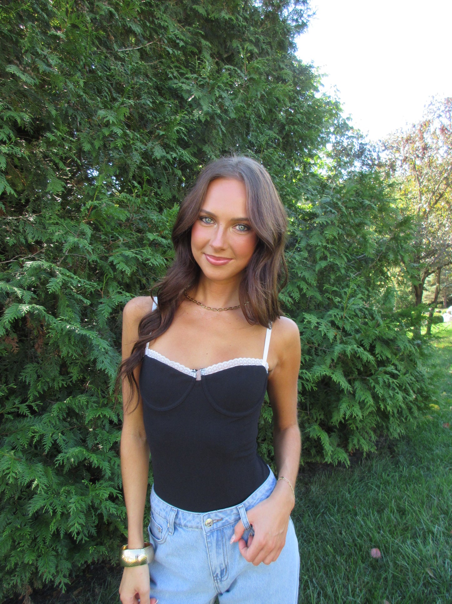 Lace Trim Bodysuit