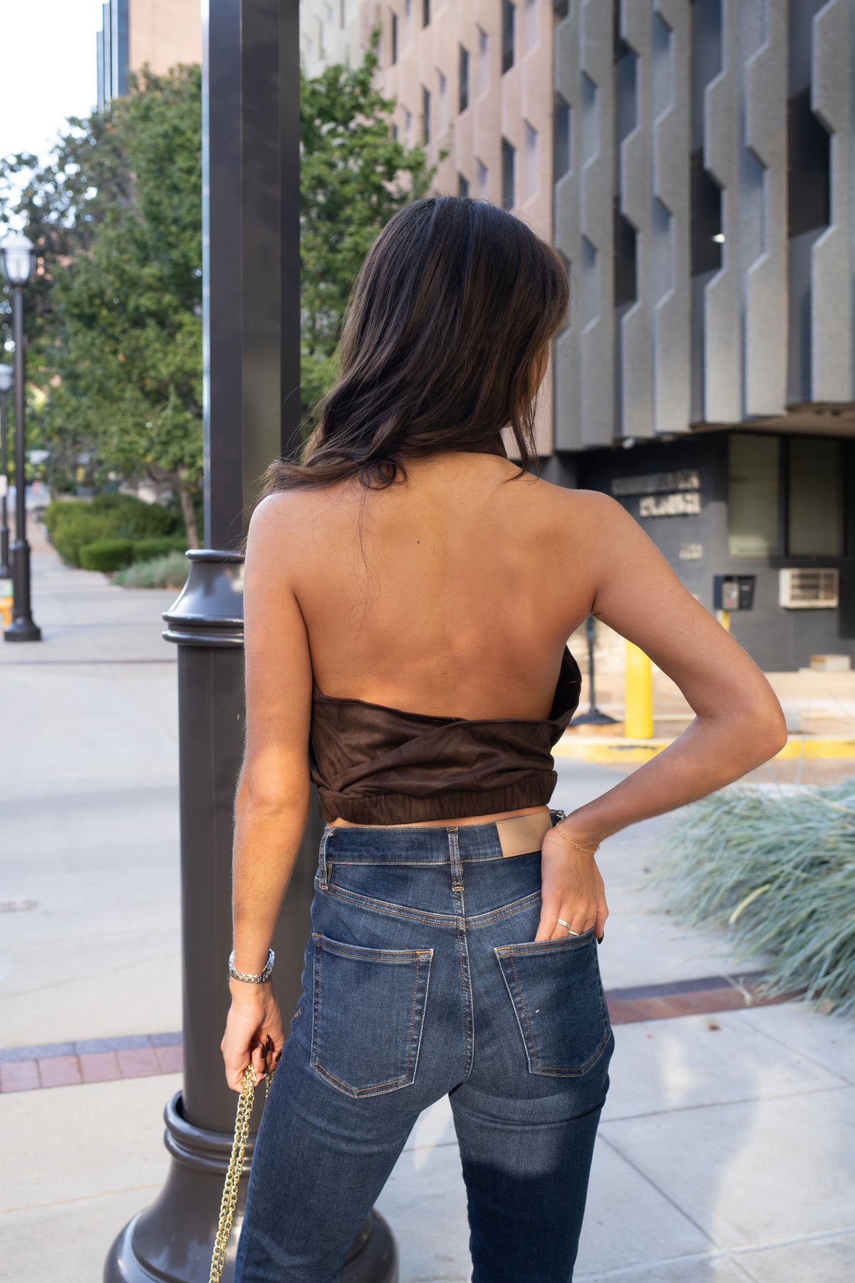Mocha Suede Top
