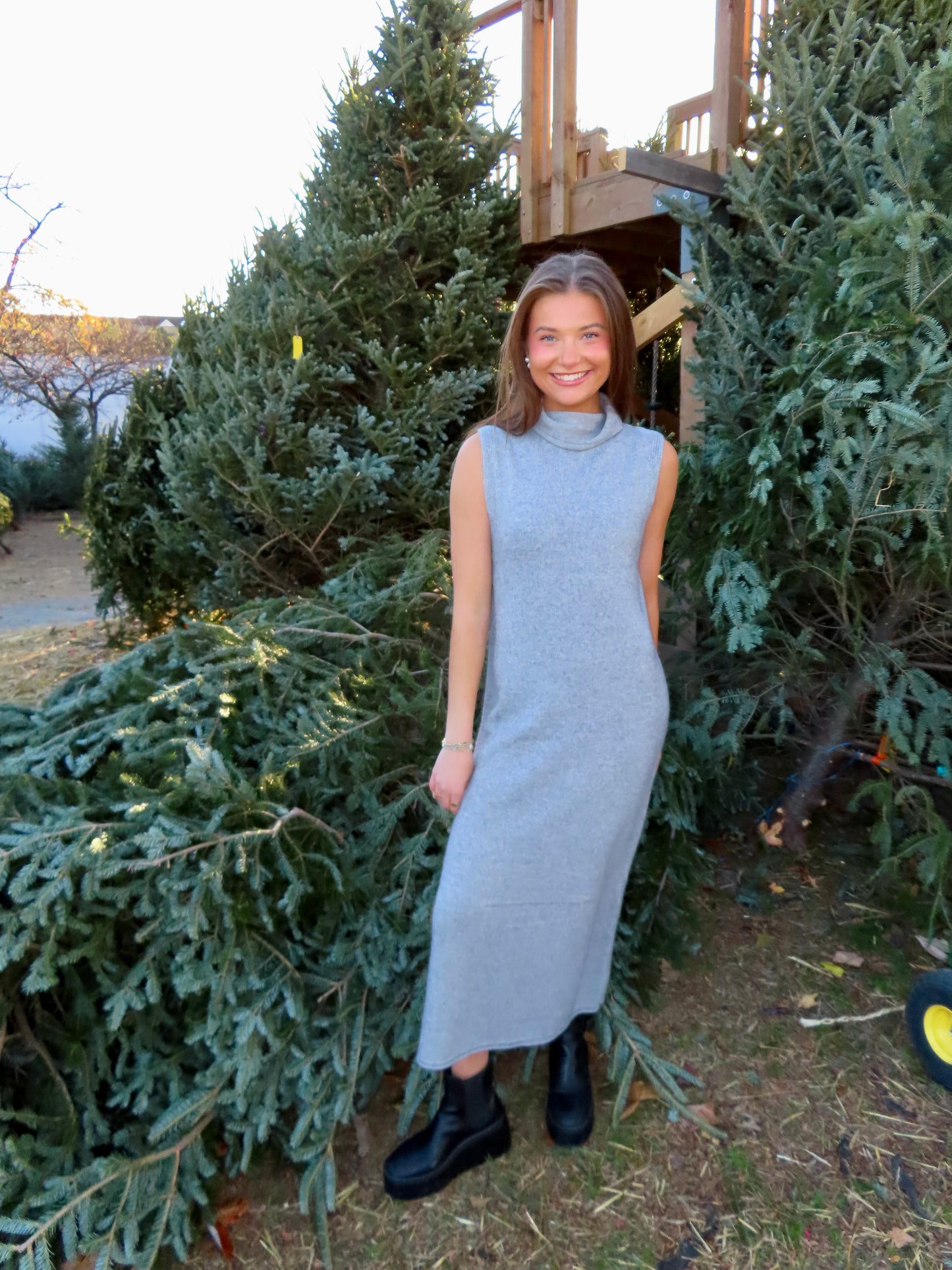 Grey Sweater Maxi Dress