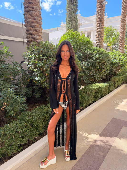 Ladder Knit Cover Up