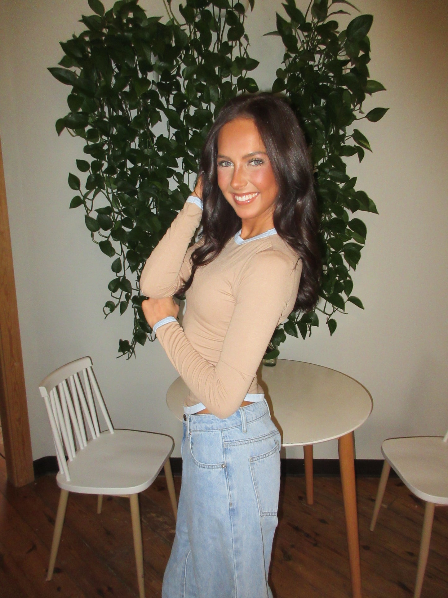 Latte Long Sleeve Top